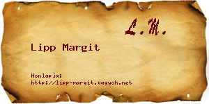 Lipp Margit névjegykártya